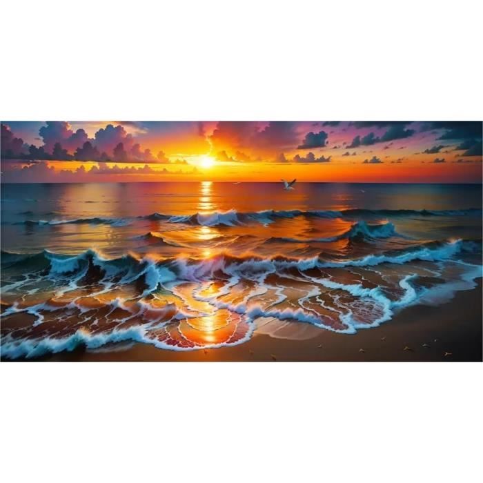 SHEGZHUC Diamond Painting Kit 50x40 Cm – Orchidea Bianca E Bambù, Quadro Completo Con Diamanti Quadrati