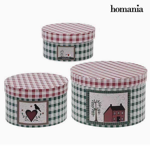 Boites Decoratives Rondes Carreau En Carton 3 Pieces Boite De Rangement Maison Deco Originale Cdiscount Maison