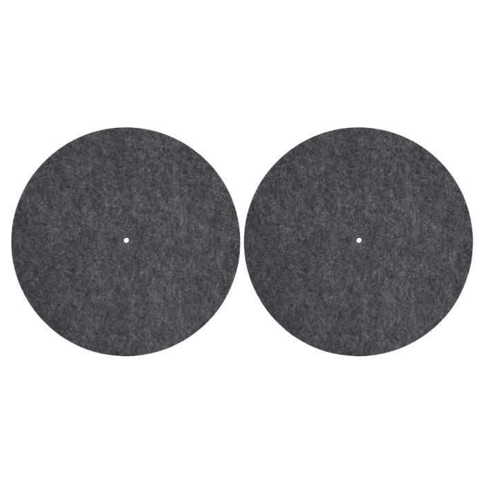 Tapis Feutrine Tourne-disque Blanc - Réduction Vibrations Et Statique Pour Vinyles