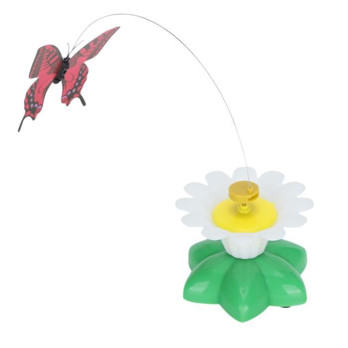Comparer les prix de Jouet de papillon de chat, jouet de chaton d'exercice en plastique jouet rotatif électrique de chat tournent à 360 degrés pour