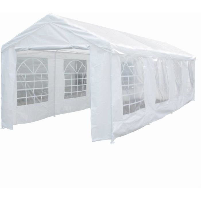 Tente de réception Celia - HABITAT ET JARDIN - 25.81 m² - Blanc - Acier / Polyéthylène