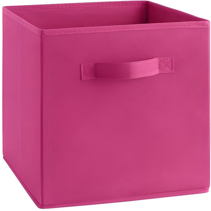 COMPO Tiroir de rangement - Tissu - 27x27x28 cm - Fuchsia - Cdiscount Maison