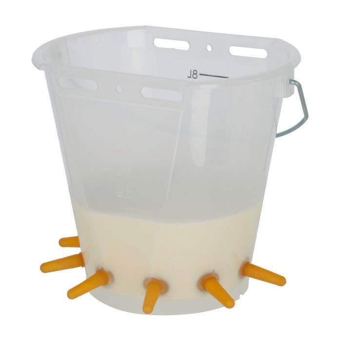 Comparer les prix de Bac dallaitement pour agneaux avec 5 tétines Kerbl - blanc transparent/blanc - 8 L