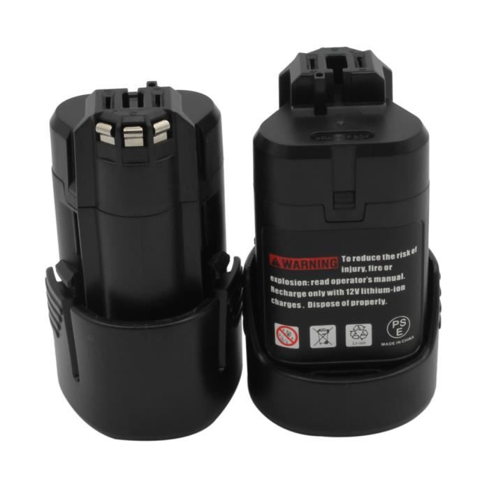 KINSUN 2-Pack vervangende elektrische gereedschapsbatterij 10.8V 1.5Ah Li- Ion voor Bos Draadloze boor 2 607 336 013 2 607 336 014 BAT411 BAT412A GDR 10.8-LI GMF 10.8V-LI GSR 10.8V-LI