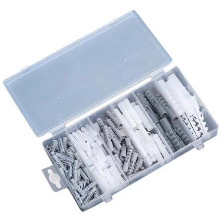 Gris//Noir//Jaune Set de 200 Pi/èces COGEX 85336 Cheville Plastique Assortiment