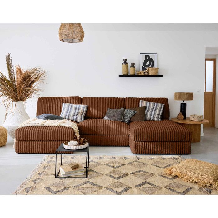 Produit similaire: Jasper - canapé panoramique modulable - en velours côtelé grosses côtes - Rouille