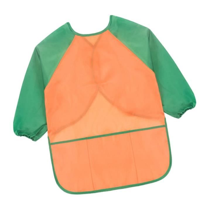 Sunnyoo Tablier d'Art pour Enfants avec Poche, Manches Longues, Tabliers de Peinture pour Artistes, T-Shirt