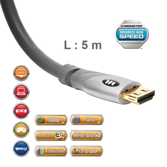 Cable HDMI 7,5m pour TV LED 4K LCD PLASMA compatible ARC HEC CEC