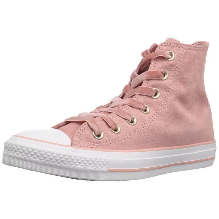 converse rose et noir
