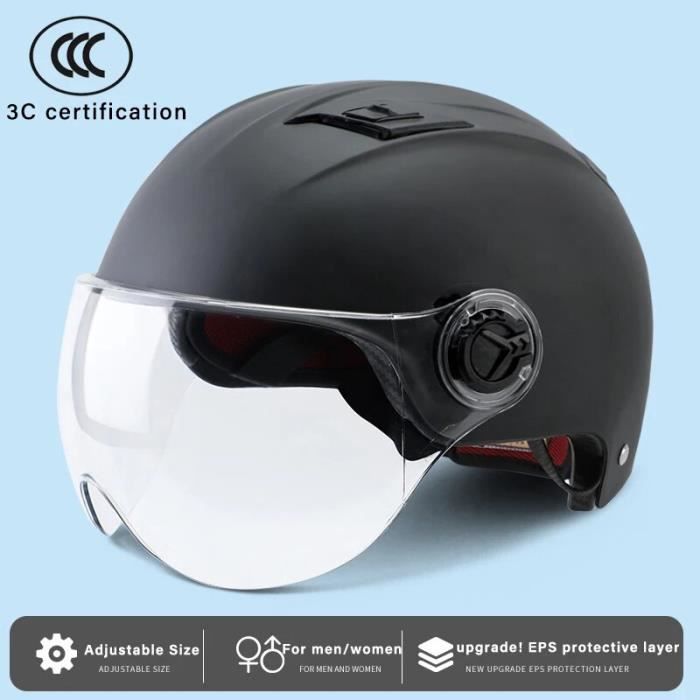 Casque Scooter Homme Homologué Casque Jet Vintage Moto - Style Rétro Et Homologué ECE 22-05 - Unisexe Casque De Moto Femme
