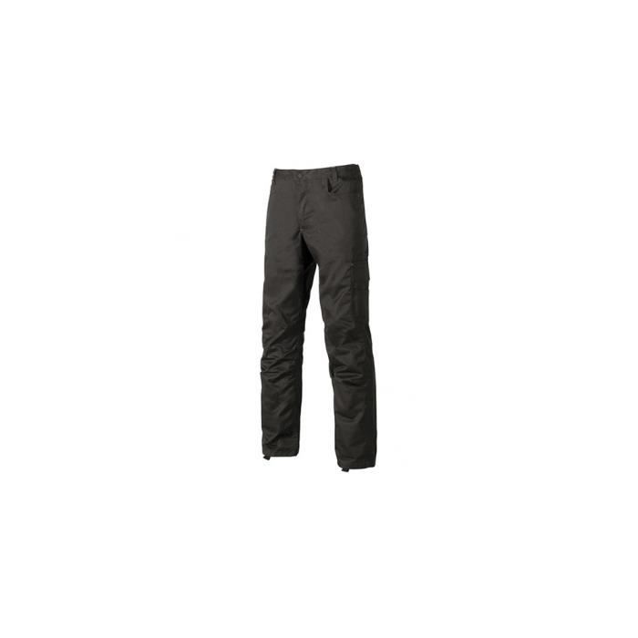 pantalon de travail avec petite poche portemonnaie - bravo black carbon - st069bc - u-power