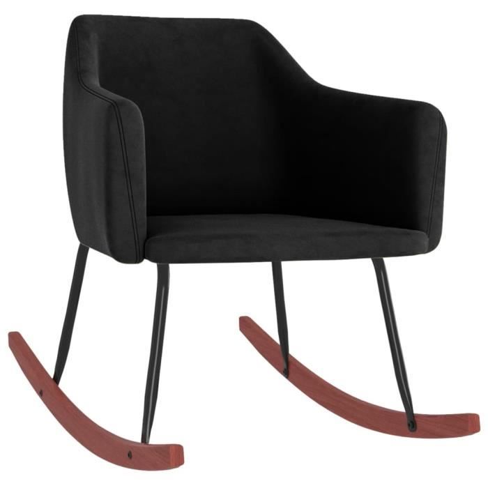 Fauteuil à Bascule En Bois Et Noir, Style Moderne Pour Salon, Occasion