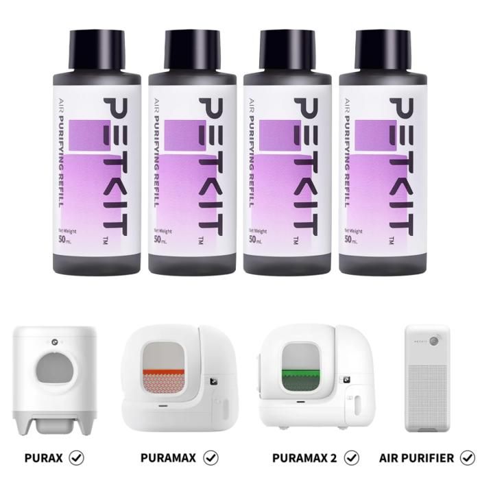 Lot de 4 recharges purifiantes - PETKIT pour Boîtier spray désodorisant - PETKIT - PURA AIR Smart