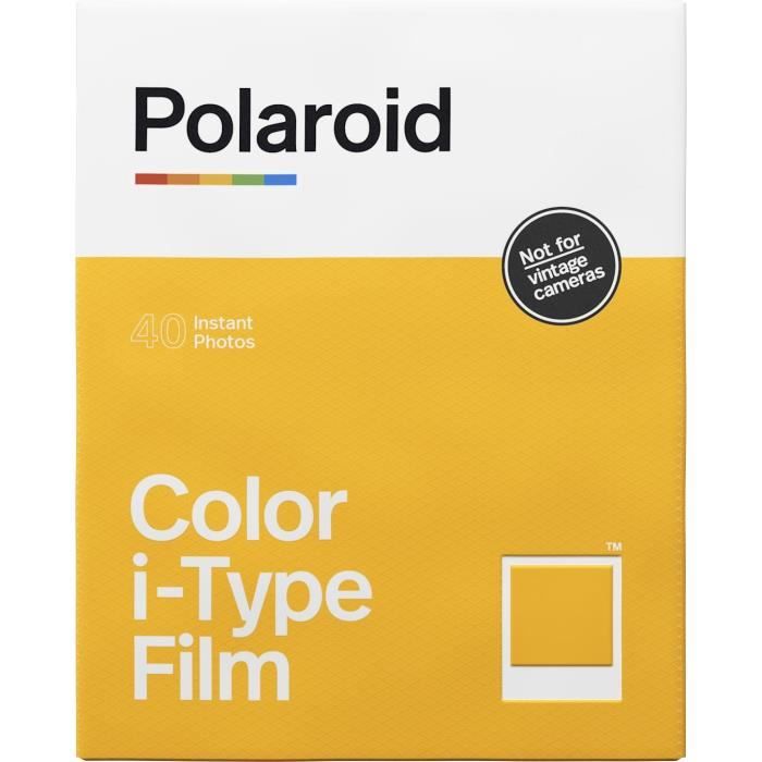 Pack de 40 films instantanés couleur i-Type POLAROID - ASA 640 - développement 10 mn - cadre blanc