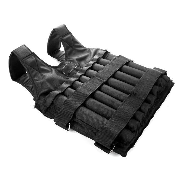 Gilet Lesté VEVOR 13,8 Kg – Veste De Musculation Réglable, Noir, Neuf
