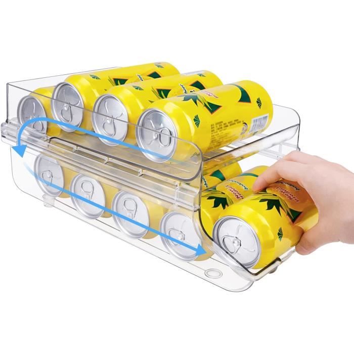Dromzen Rangement Frigo Transparent - Organisateur Automatique Pour Boissons Et Canettes