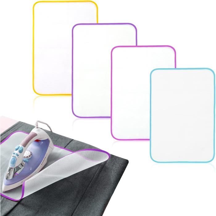 Lot De 4 Filets De Repassage 40x60cm - Protection Anti-Brûlure Pour Vêtements - Tissu Maille Thermique