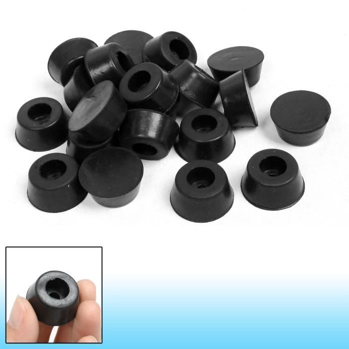 Lot De 10 Pieds En Caoutchouc Noir Coniques 26x12mm Pour Pare-chocs Ou Meubles - Marque Uxcell