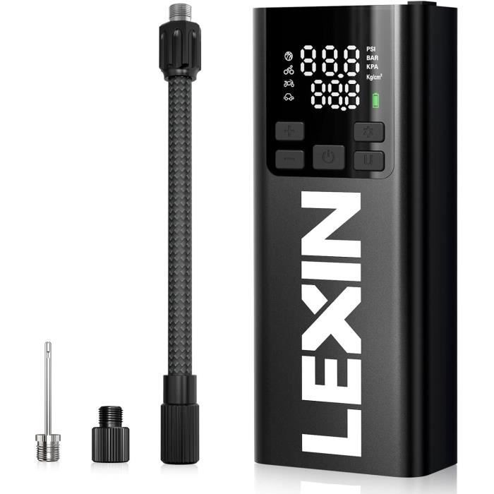 Compresseur D'Air Portatif LEXIN P4 150PSI - Gonfleur Pneus Sans Fil Avec Écran LCD Et Batterie 4000mAh