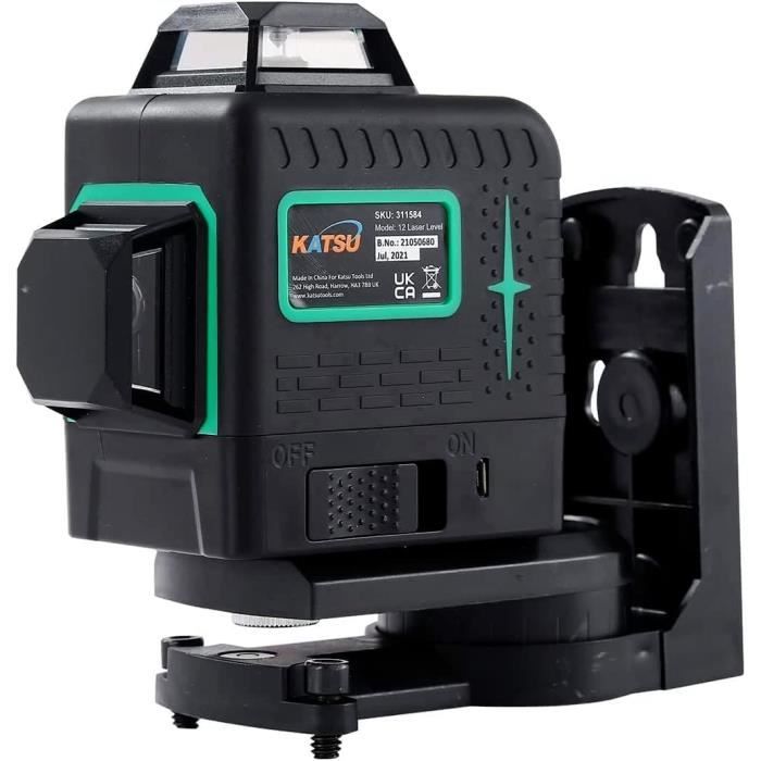 Niveau Laser DEKO LL12-HVR 360° 12 Lignes 3D - Auto-nivelant, Vert, Batterie