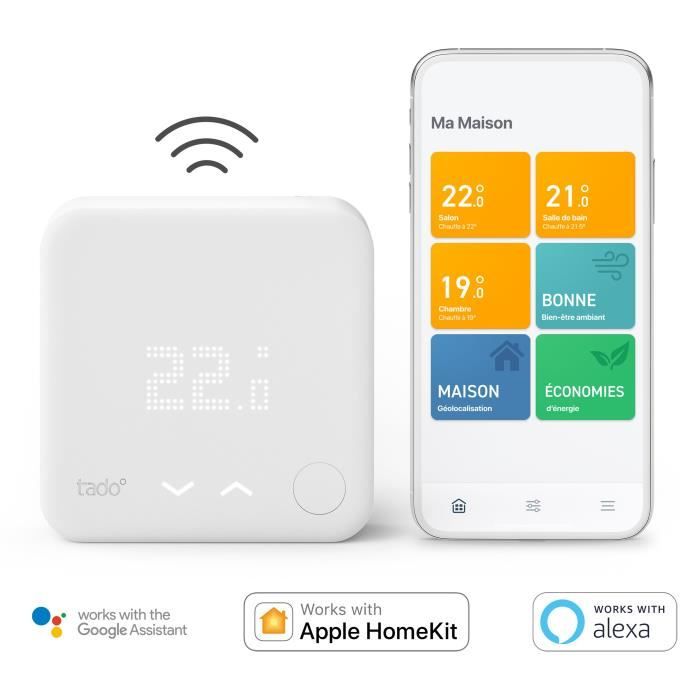 tado° - Thermostat Connecté et Intelligent sans fils - Kit de démarrage V3+
