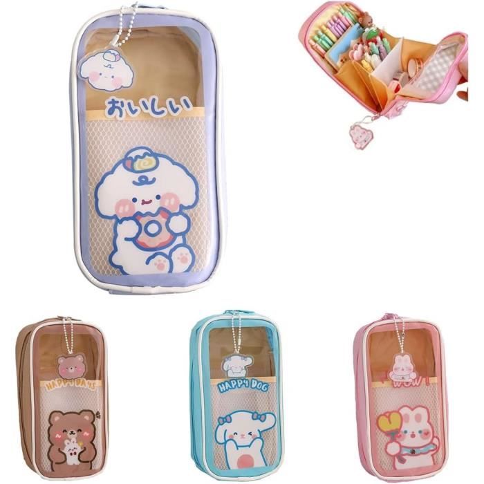 Trousse à Crayons Miku - Grande Capacité 21x6x10 Cm - Fournitures Scolaires - Toile