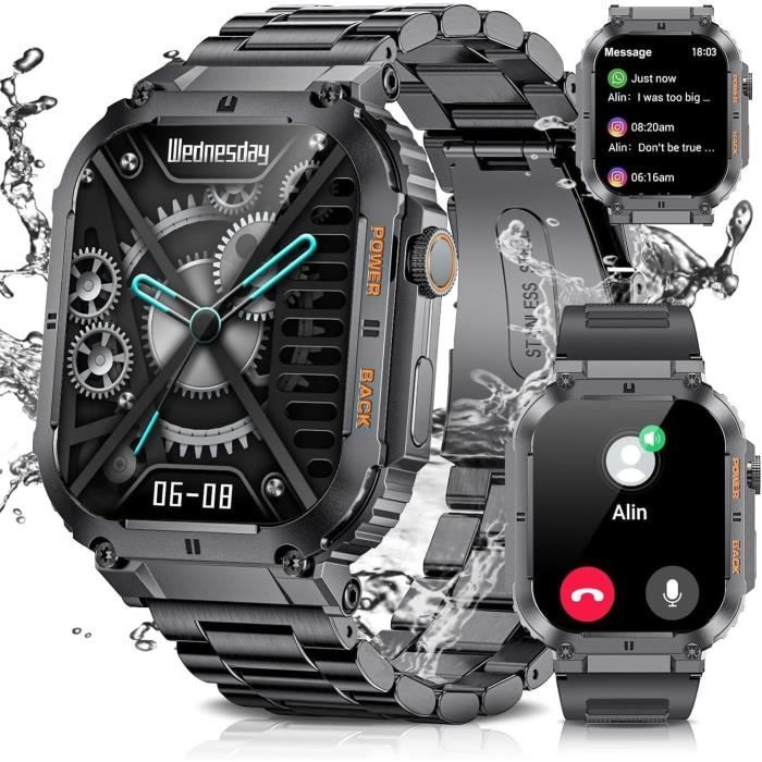 Montre Connectée TX12 Pour Homme - Écran 2.01", Batterie 900 MAh, Appels Bluetooth, 100+ Modes Sport, étanche IP68 - 4