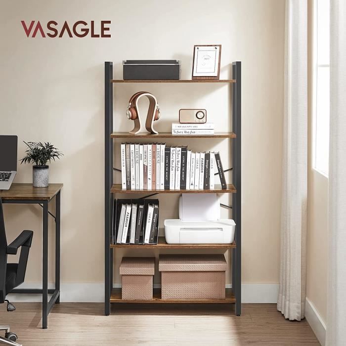Vasagle ladder shelf deals bookshelf with cupboard