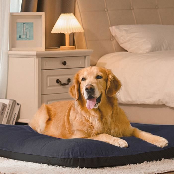 Meilleurs prix pour Panier Chien Grand Taille, Coussin Chien Anti Stress Doux et Moelleux, Lavable et Dehoussable, Base antidérapante, 110x75cm, Gris