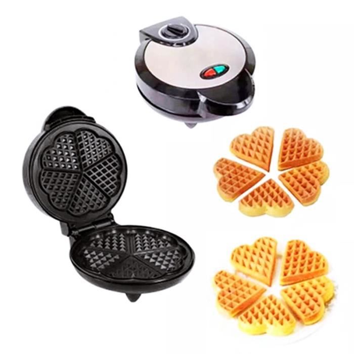 Gaufrier Cœur Livoo 1000 W – 5 Gaufres Cœur Par Cuisson – Plaques Antiadhésives, Thermostat, Poignée Thermorésistante – Rouge