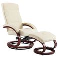 OUTILE💟Fauteuil Relax inclinable Style Contemporain 66 x (96-102) x (69-99) cmavec Repose-Pied Chaise de Salon TV Fauteuil de7888-1