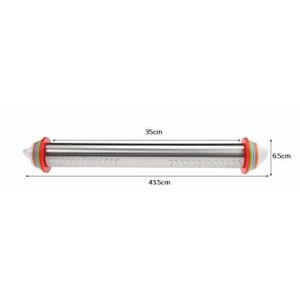 Rouleau à Pâtisserie Anti-Adhésif Lacor 67149 - Inox 18/10 - Longueur 48 Cm - Pour Pâtes Et Pizzas