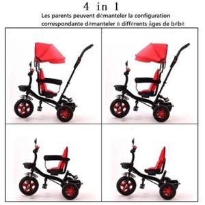 Chipolino Tricycle, 2Play, pour Jumeaux, pneus Caoutchouc, Guidon, jusqu'à 50kg, Coloris:Schwarz Gold