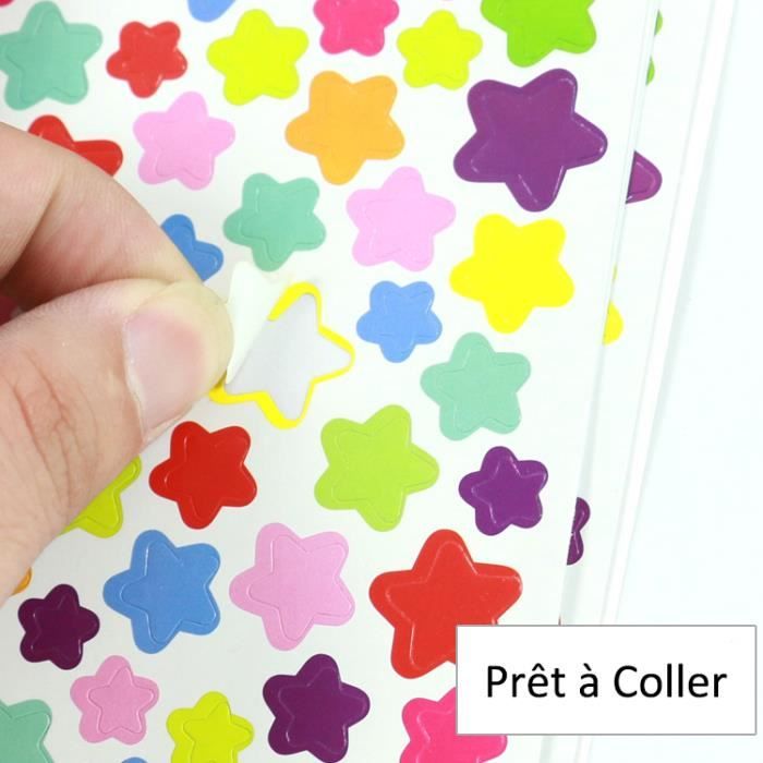 MaGommette: Gommettes Autocollantes sticker adhésif Coeurs Multicolores  20x25cm