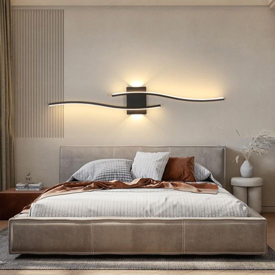 Lot De 2 Appliques Murales LED Avec 3 Températures De Couleur Et Télécommande, Lampe De Lecture Sans Fil Veilleuse Tactile A Intensite Variable Noir 90747050