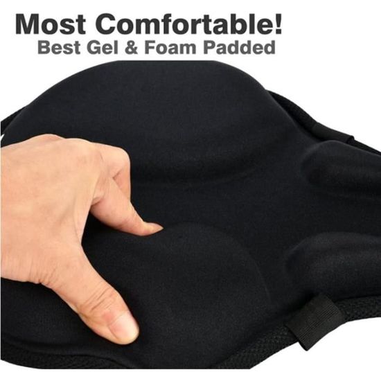 Protege Selle Velo Appartement Selle De Vélo Confort WEST BIKING - Coussin Creux Rembourré, Imperméable, Pour VTC, VTT, Route Housse De Selle De Vélo En Gel