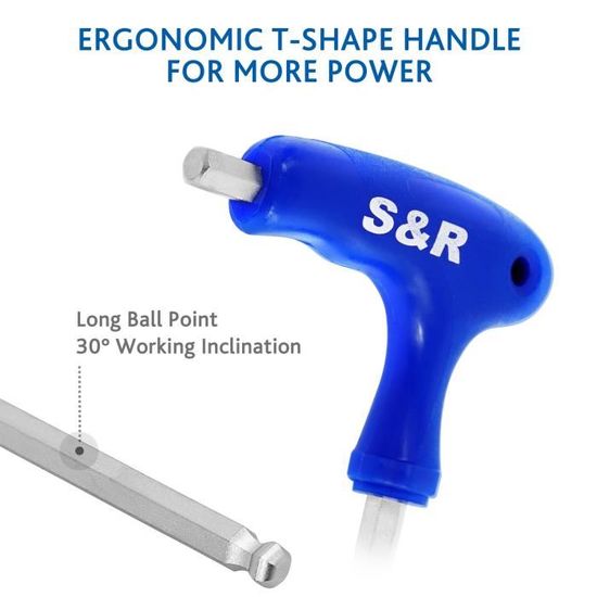 TOMMARS Lot De 9 Clés Allen Avec Poignée En T, Ensemble De