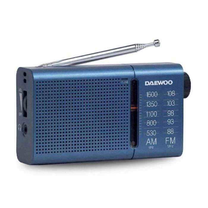 Radio Portable - DAEWOO - DW1036 - AM/FM - Couleur Bleu - Haut-parleur ...
