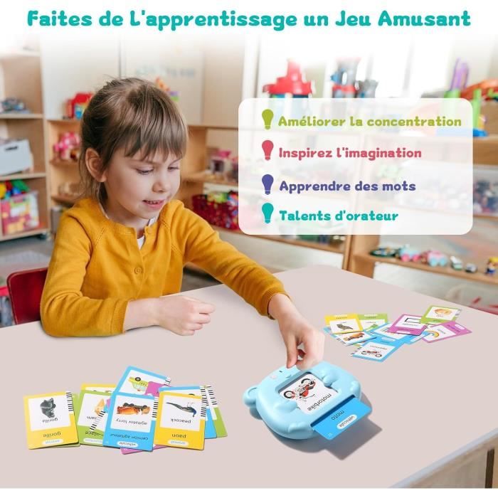 Cartes flash parlantes pour les tout-petits 2-4 ans, mots de vue  Orthophonie Jouets Apprendre Alphabet Abc