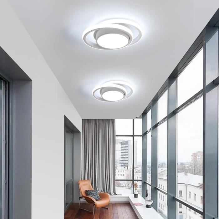 Plafonnier LED Moderne 32W Lampe de Plafond Blanc Froid 6000K Luminaire  Plafonnier Rond pour Couloir Cuisine Salle de Bains - Noir - Cdiscount  Maison