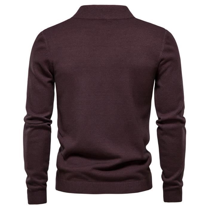 Comilaka Pull Homme Col Arrondi Manches Longues Sweater En Tricoté Pullover Classiques Hiver
