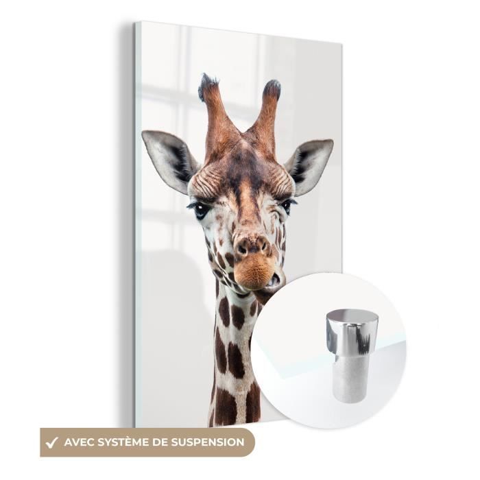 Tableau girafe haute en portrait imprimé sur toile 80x120cm