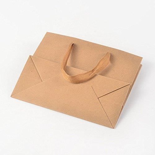 Lot De 10 Sacs Cadeaux En Papier Kraft Avec Poignée - Bleu