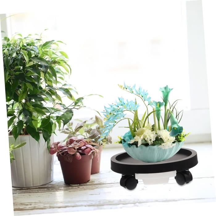 Pot De Fleurs En Métal Avec Roulettes Roulantes, Support De Plantes