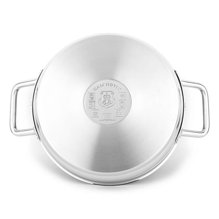Faitout inox 28 cm 8 litres poignées amovibles