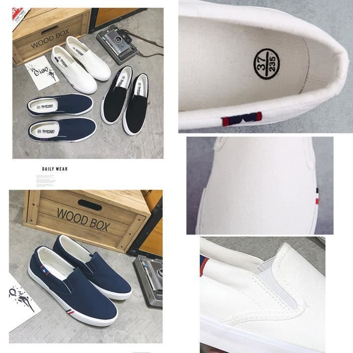 Mocassin Femme Toile Noir Chaussures Casual Flat