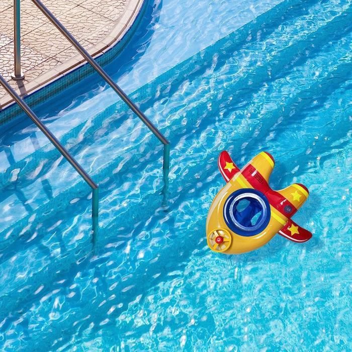TiSkying Float de coquillage gonflable, coquillages de piscine, lit de natation avec boule de perles d'été, plage partie, lignes flottantes pour adultes