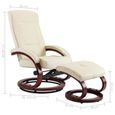 OUTILE💟Fauteuil Relax inclinable Style Contemporain 66 x (96-102) x (69-99) cmavec Repose-Pied Chaise de Salon TV Fauteuil de7888-3