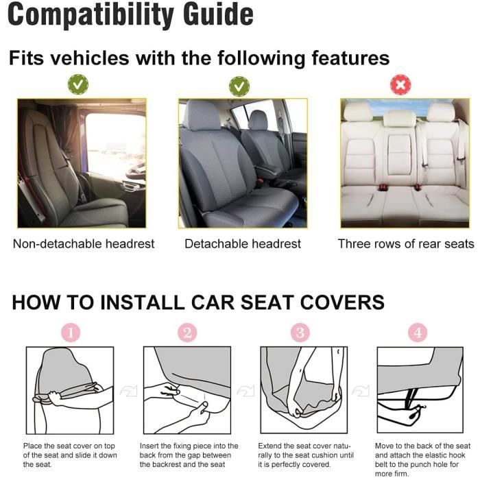 Housse De Siège De Voiture Imprimé Léopard Siège Avant Universelle