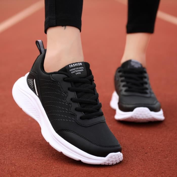 Basket Femme Chaussures Sport Feminine Respirante Noir